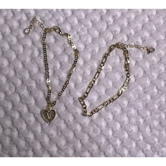 Anklet Bracelet Gold Plated Simulated Howlite Jewelry Adjustable V Initial A1 - Picture 6 of 12